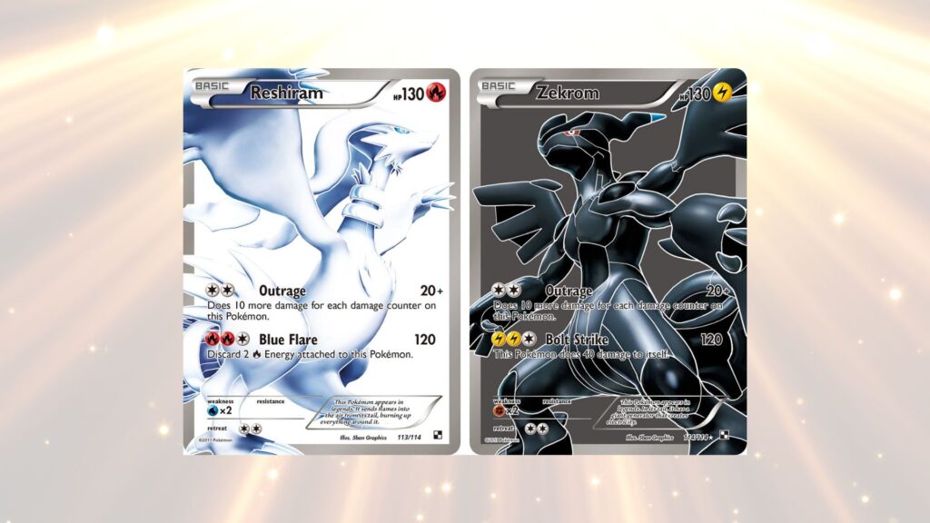Reshiram e Zekrom Pokémon carte